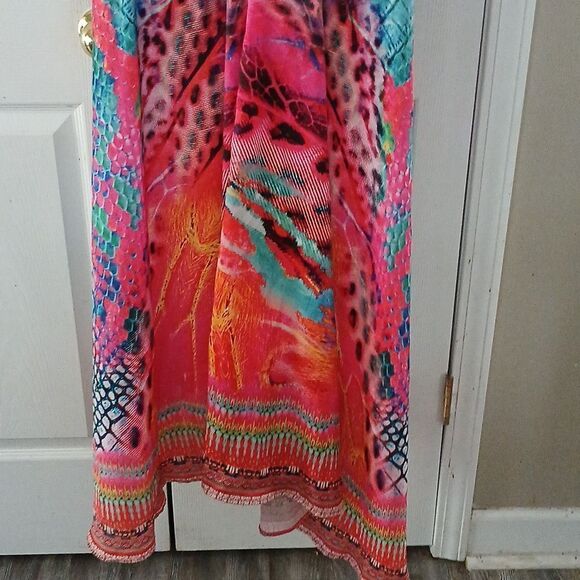 Ranee’s Miami Multicolor Animal Print Hawaiian Resortwear Halter  Dress NWOT  OS - Picture 8 of 11